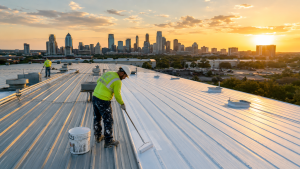 Austin commercial roof restoration and repair, metal roofing inspection and maintenance.
