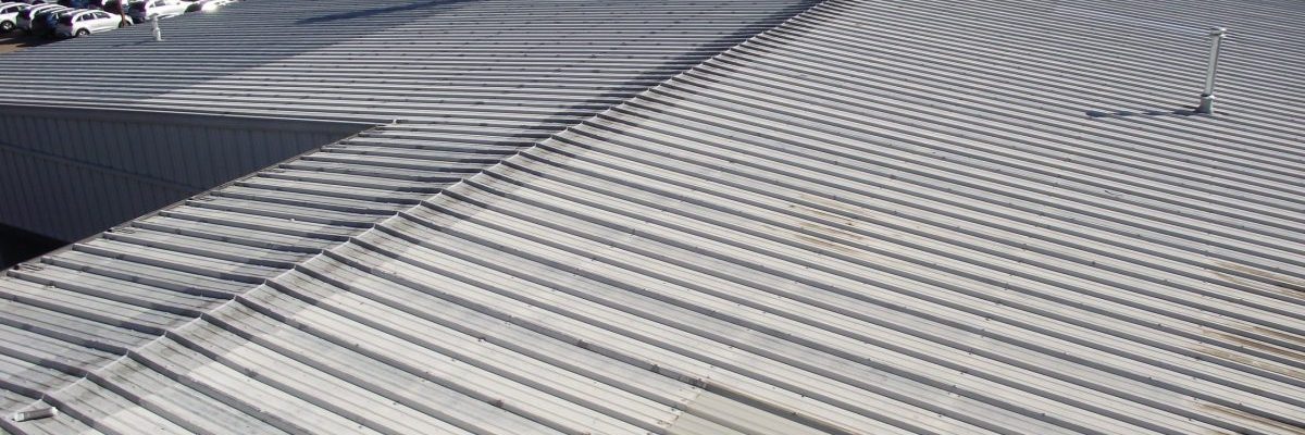 Commercial metal roof restoration project